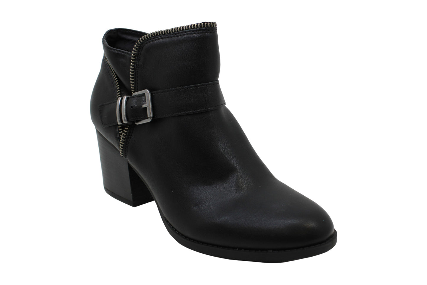 Botas femininas American Rag Milly Almond Toe na altura do tornozelo, pretas, tamanho 8,5 M