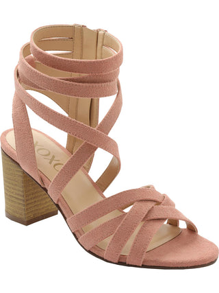 Vestido feminino XOXO Eden de camurça sintética com alças, rosa, tamanho 9