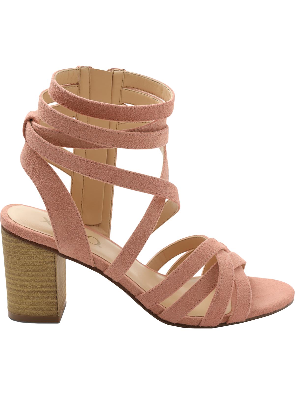 Vestido feminino XOXO Eden de camurça sintética com alças, rosa, tamanho 9