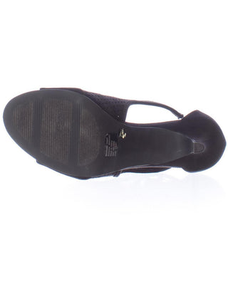 Sandálias femininas perfuradas Helaine da Style &amp; Co, pretas, tamanho 7 M