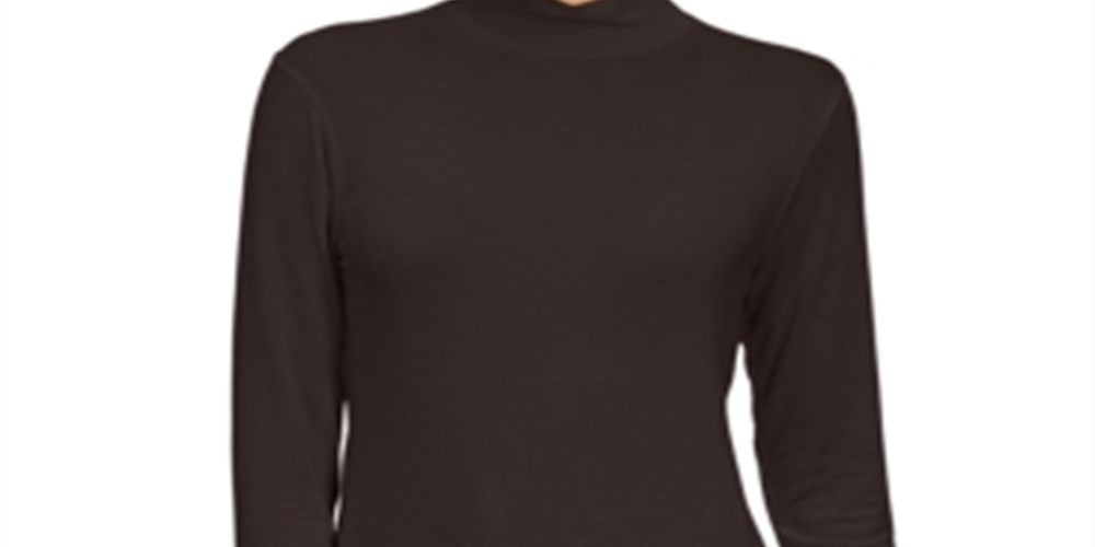 Blusa de gola falsa feminina Style &amp; Co, preta, tamanho pequeno