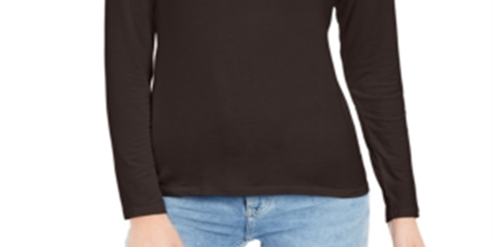 Blusa de gola falsa feminina Style &amp; Co, preta, tamanho pequeno