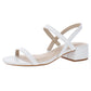 Sandália Maisie de couro feminina Kenneth Cole, branca, tamanho 5,5 M