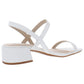 Sandália Maisie de couro feminina Kenneth Cole, branca, tamanho 5,5 M