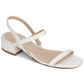 Sandália Maisie de couro feminina Kenneth Cole, branca, tamanho 5,5 M