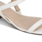 Sandália Maisie de couro feminina Kenneth Cole, branca, tamanho 5,5 M
