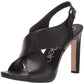 Calvin Klein Sandálias Femininas Myra Couro Salto Alto Pretas Tamanho 7,5 M