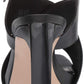Calvin Klein Sandálias Femininas Myra Couro Salto Alto Pretas Tamanho 7,5 M