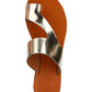 Sandálias femininas Kenneth Cole Toe Ring Palm, bico redondo, sem cadarço, amarelas, tamanho 6 M