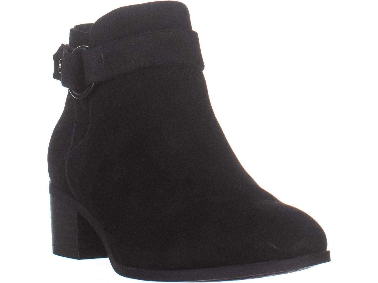 Botas femininas Giani Bernini Putneyy de couro com salto, pretas, tamanho 9,5M