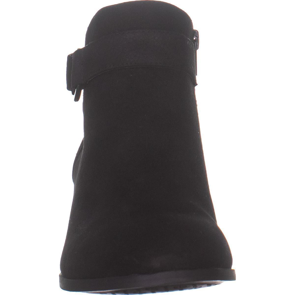Botas femininas Giani Bernini Putneyy de couro com salto, pretas, tamanho 9,5M