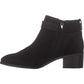 Botas femininas Giani Bernini Putneyy de couro com salto, pretas, tamanho 9,5M