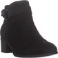 Botas femininas Giani Bernini Putneyy de couro com salto, pretas, tamanho 9,5M