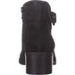 Botas femininas Giani Bernini Putneyy de couro com salto, pretas, tamanho 9,5M