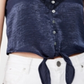 Top de renda Rochelle feminino Cotton on, azul, tamanho M