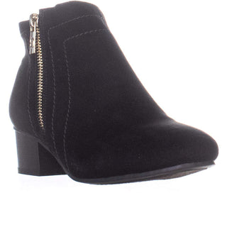 Botas femininas Charter Club Boniee de camurça sintética com zíper, pretas, tamanho 6 M