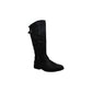Botas femininas Baretraps Alysha de couro, bico fechado, cano alto, pretas, tamanho 5 M