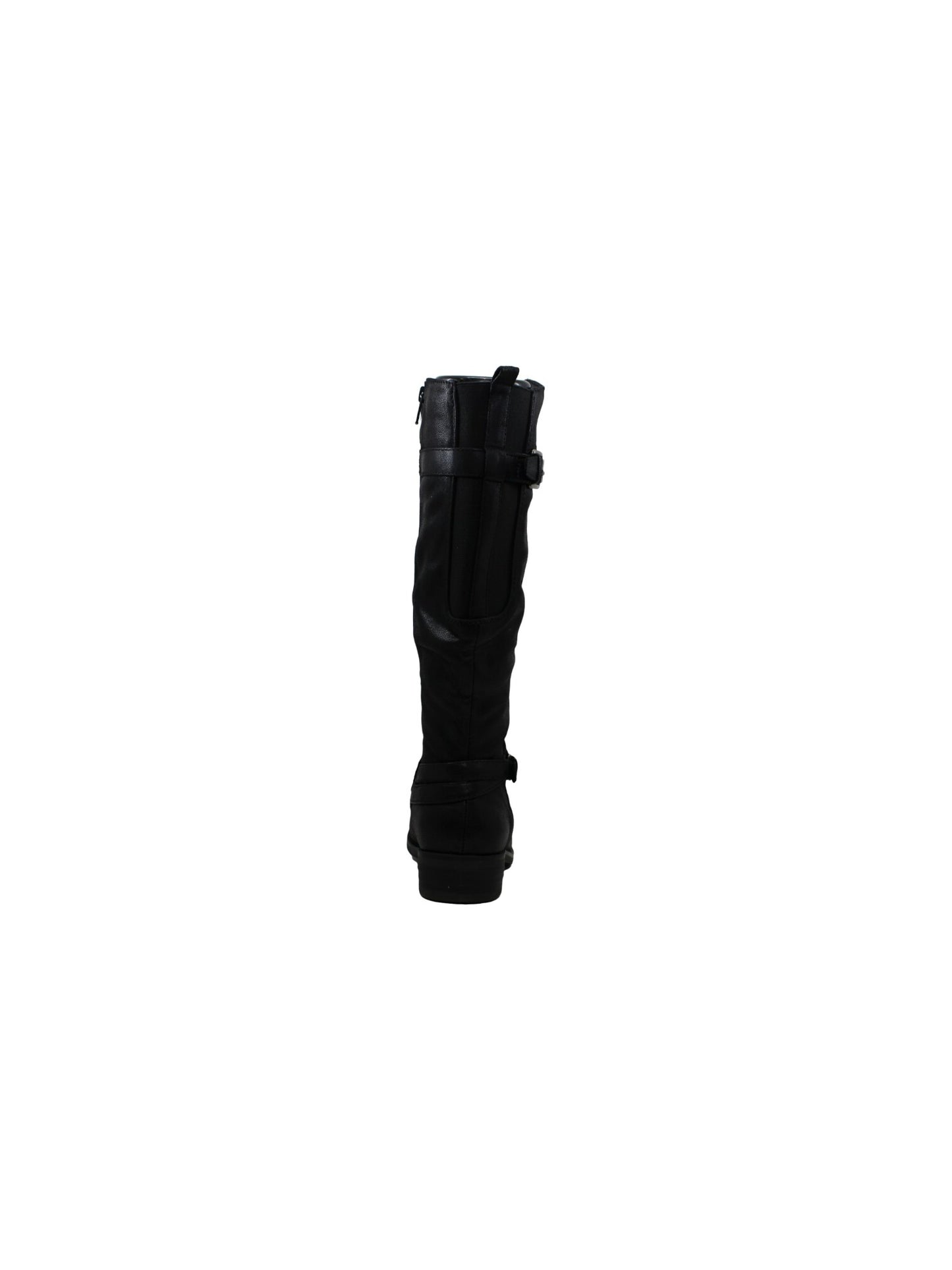 Botas femininas Baretraps Alysha de couro, bico fechado, cano alto, pretas, tamanho 5 M