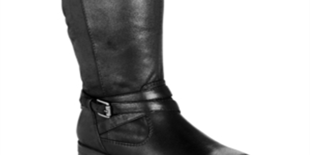Botas femininas Baretraps Alysha de couro, bico fechado, cano alto, pretas, tamanho 5 M