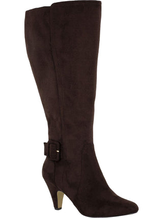 Bella Vita Women's Suede Troy II Plus Dress Wide Calf Boots Brown Size 5.5 M