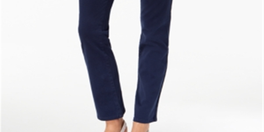 Calça jeans feminina Charter Club Tummy Slimming com perna reta Je Intrepid, azul, tamanho 16
