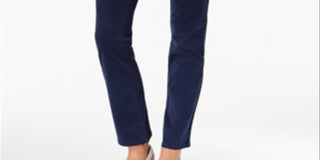 Calça jeans feminina Charter Club Tummy Slimming com perna reta Je Intrepid, azul, tamanho 16