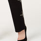 Calça jeans feminina bootcut com strass da INC International Concepts, preta, tamanho 4