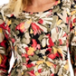 Blusa feminina manga 3/4 da coleção JM, verde, tamanho X-S