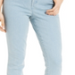 Jeans feminino estilo &amp; co com controle de barriga, perna justa, azul, tamanho 20x4