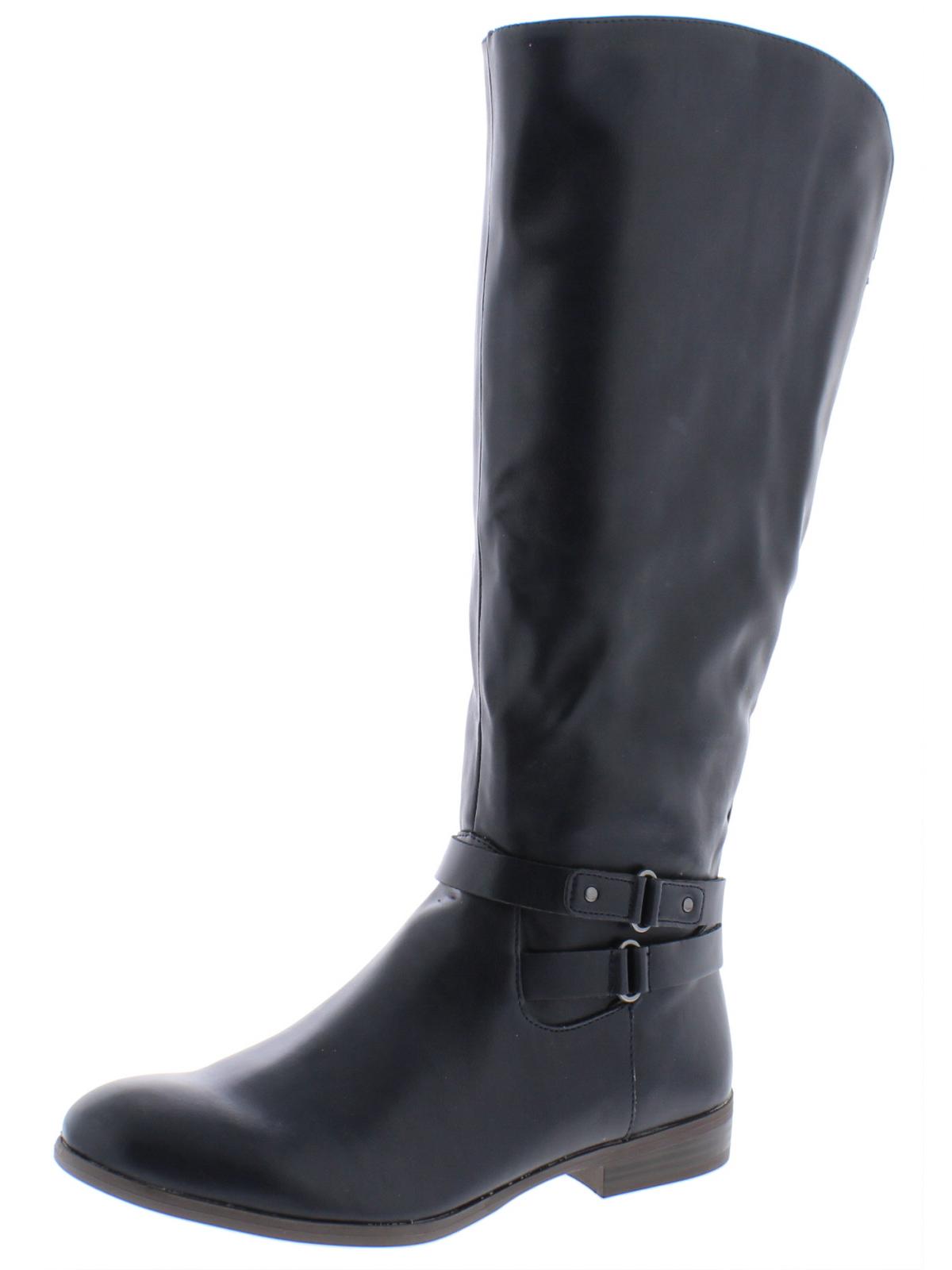 Botas femininas Kindell de bico fechado e cano médio, estilo &amp; co, azul marinho, tamanho 7,5 M-WC