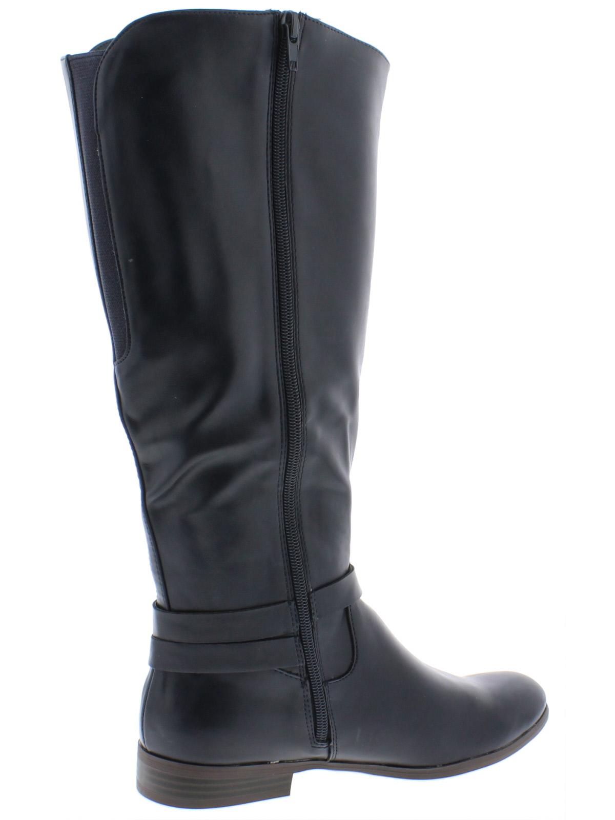 Botas femininas Kindell de bico fechado e cano médio, estilo &amp; co, azul marinho, tamanho 7,5 M-WC