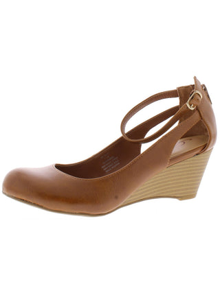 Sandálias plataforma casuais American Rag Miley Leather Peep Toe femininas, marrom, tamanho 7,5 M