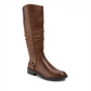 Sapatos femininos Baretraps Chaya Leather com bico fechado e escova no joelho, marrom, tamanho 9,5
