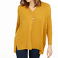Suéter túnica feminino com decote em V, amarelo, tamanho XX-G, estilo &amp; Co
