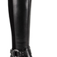 Botas de couro com salto bloco Marc Fisher Risa, pretas, tamanho 9,5 M