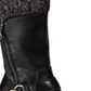 Botas Baretraps femininas com zíper acolchoado, gola com fivela franzida, bico redondo, salto bloco, zíper, tamanho 6 M