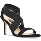 Sandálias femininas Nine West Maya Fabric com bico aberto, casuais, estilo slingback, pretas, tamanho 9 M