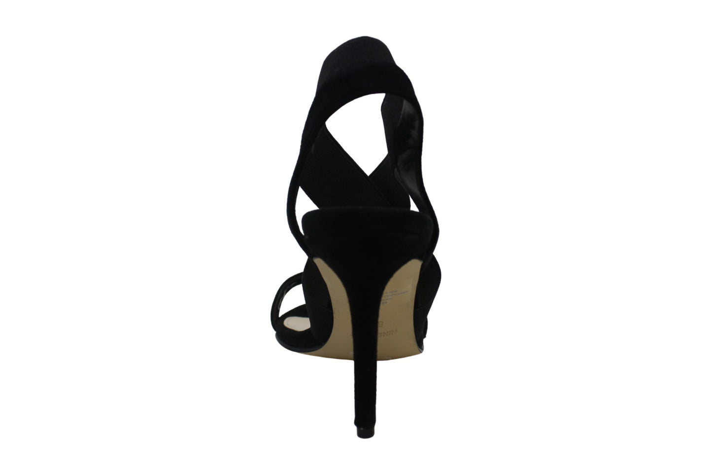 Sandálias femininas Nine West Maya Fabric com bico aberto, casuais, estilo slingback, pretas, tamanho 9 M