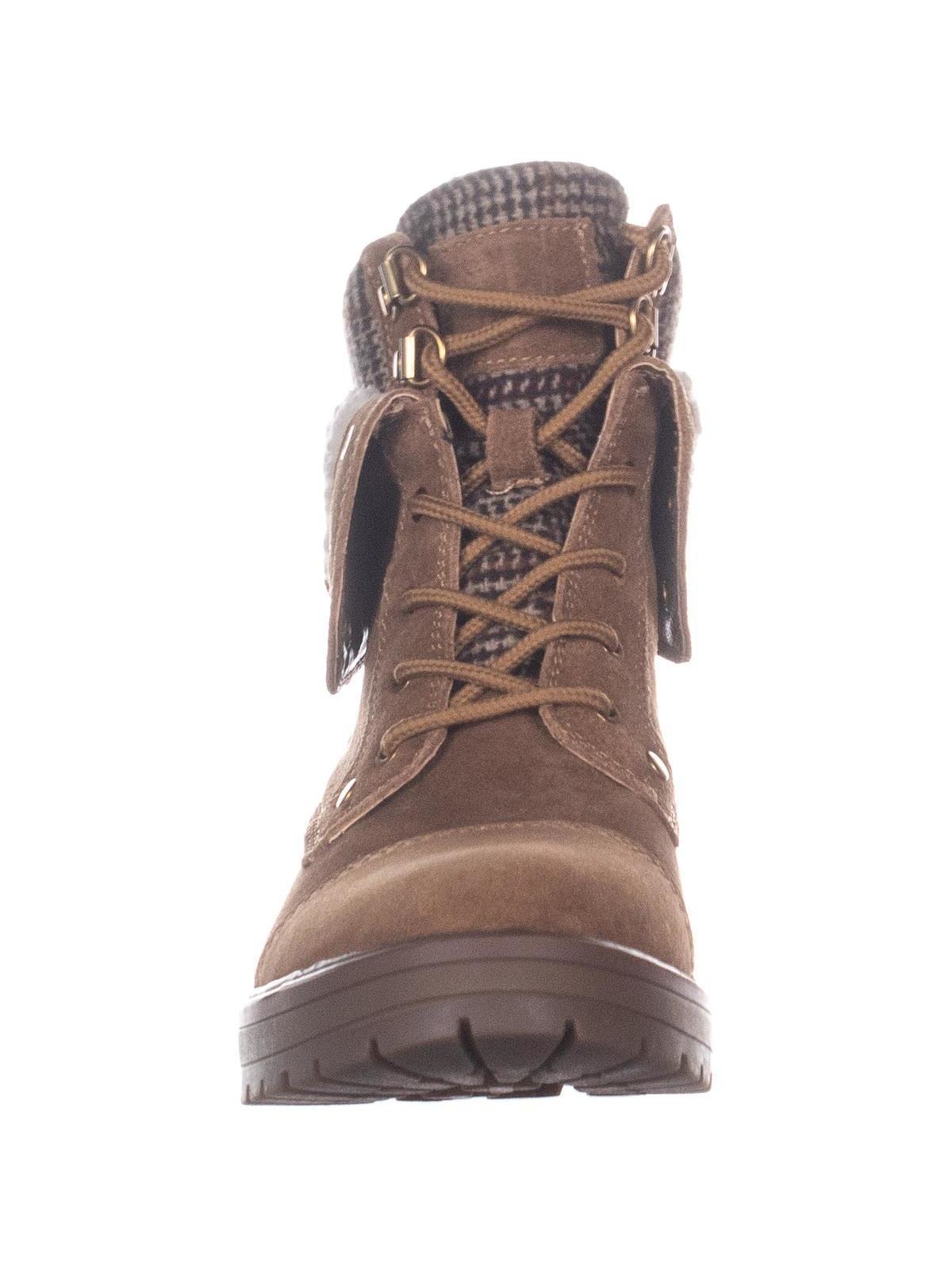 Botas de inverno femininas Tommy Hilfiger Dyan, camurça, marrom, tamanho 8,5 M
