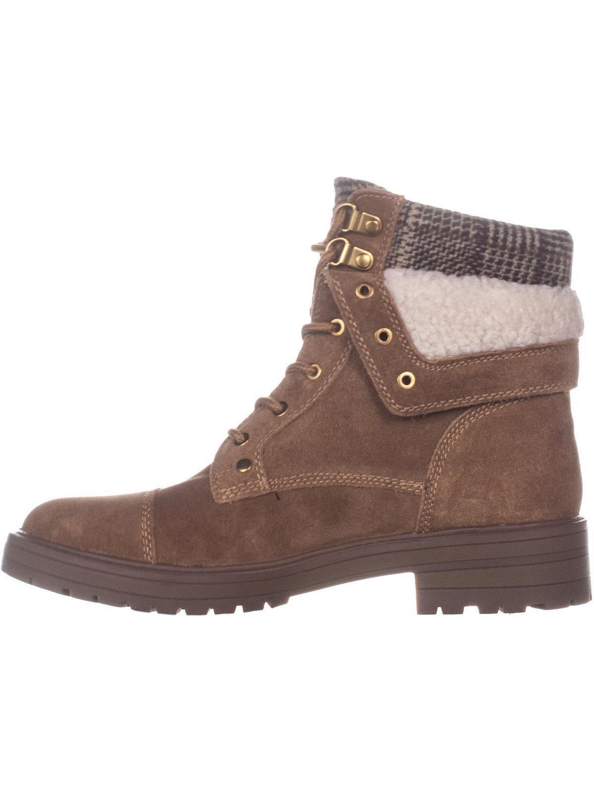 Botas de inverno femininas Tommy Hilfiger Dyan, camurça, marrom, tamanho 8,5 M