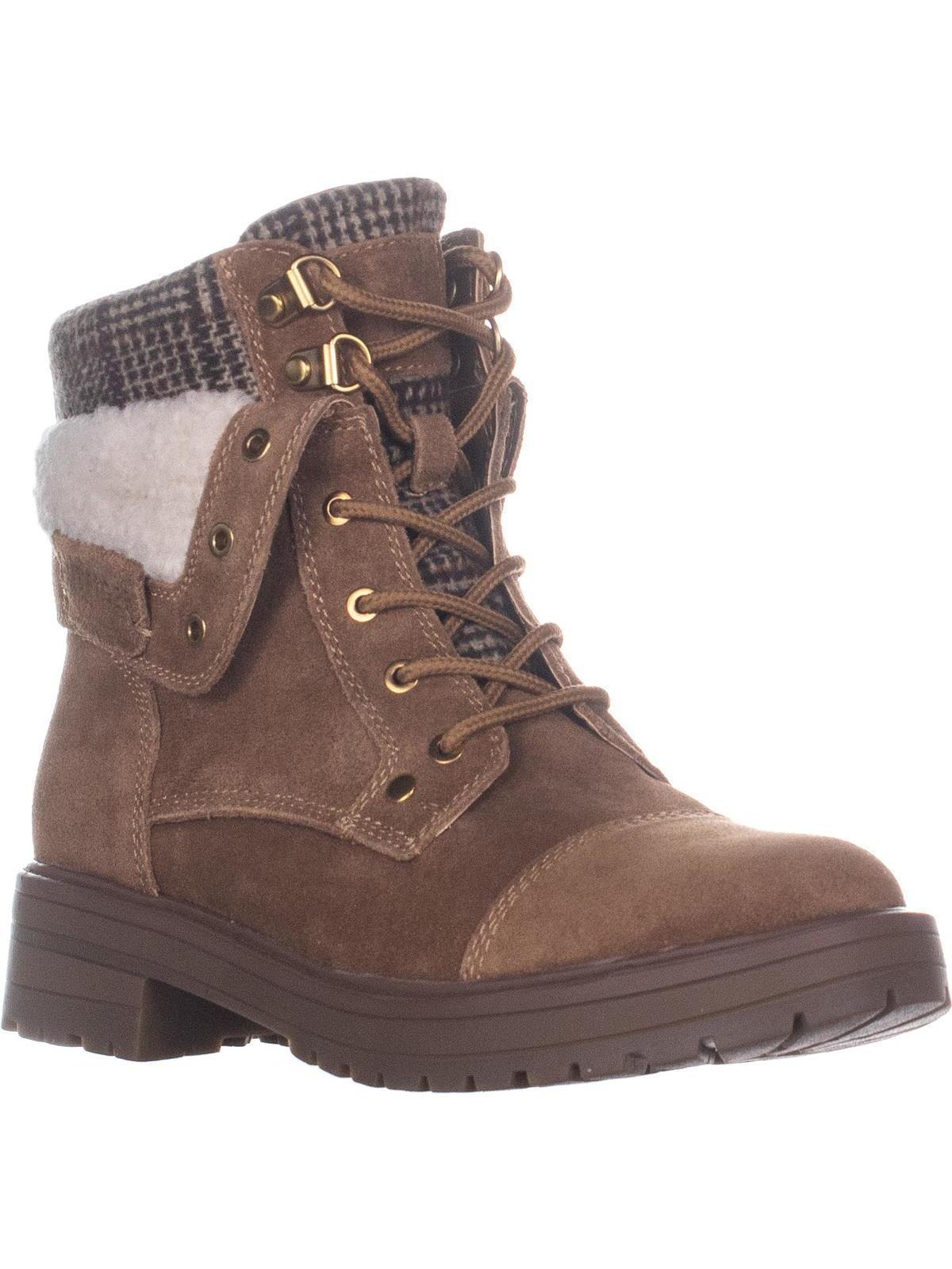 Botas de inverno femininas Tommy Hilfiger Dyan, camurça, marrom, tamanho 8,5 M