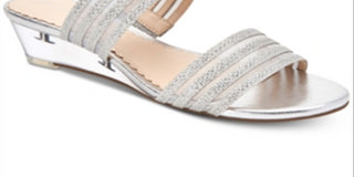 Charter Club Graceyy Sandálias de salto alto com glitter e bico aberto para mulheres, cinza, tamanho 7,5 M