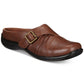 Mulas femininas Easy Street Hart Comfort marrom tamanho 7 N