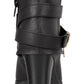 Thalia Sodi Botas femininas com zíper e fivela acolchoada e bico redondo, salto bloco e zíper, tamanho 9,5M