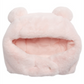 First Impressions Chapéu de pompom de pele sintética para meninos e meninas, rosa, tamanho 6 a 12 meses