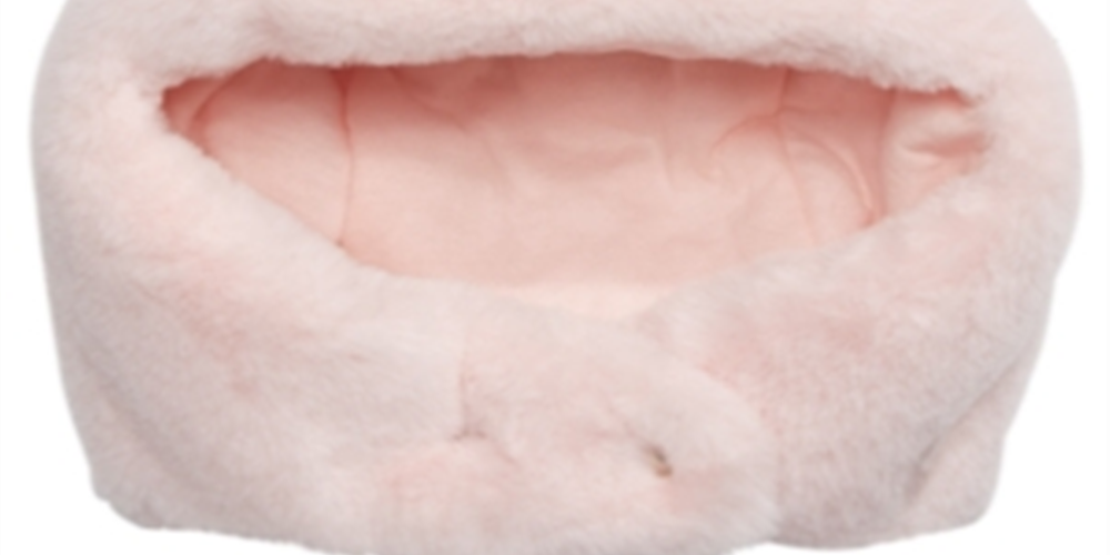 First Impressions Chapéu de pompom de pele sintética para meninos e meninas, rosa, tamanho 6 a 12 meses