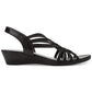 Sandália Impo Roma Stretch Wedge Feminina Preta Tamanho 7,5 M