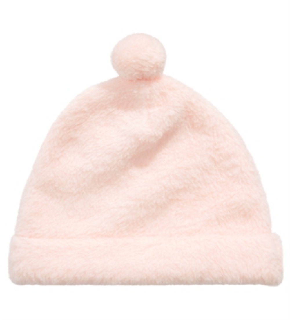 Chapéu de pele sintética First Impressions para bebê menina, rosa, tamanho 6-12 meses
