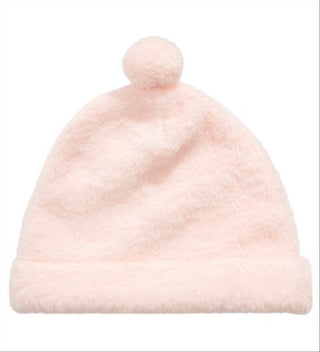 Chapéu de pele sintética First Impressions para bebê menina, rosa, tamanho 6-12 meses