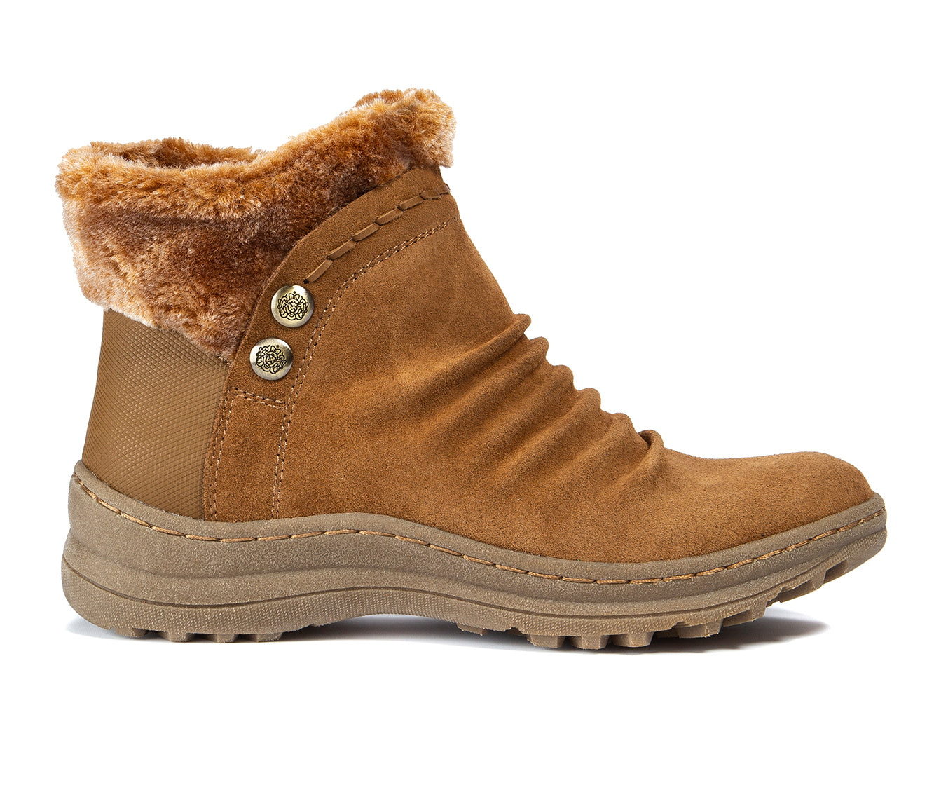 Botas de inverno femininas Baretraps Alick com pele sintética para clima frio, marrom, tamanho 8,5 M